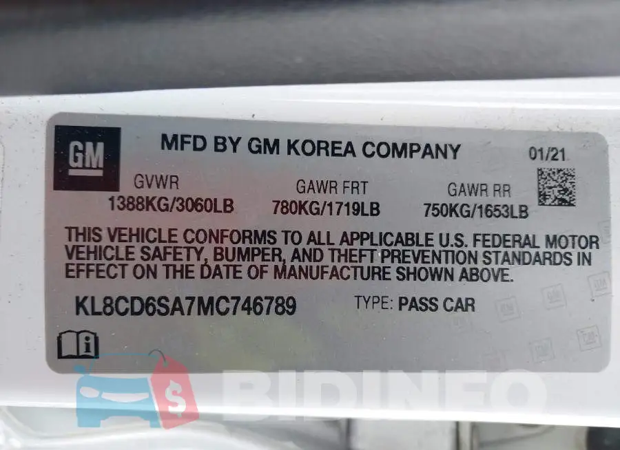 KL8CD6SA7MC746789 Photo# 9