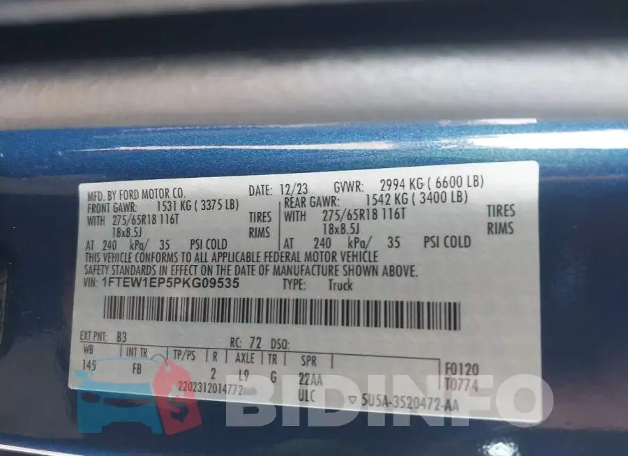 1FTEW1EP5PKG09535 Photo# 9