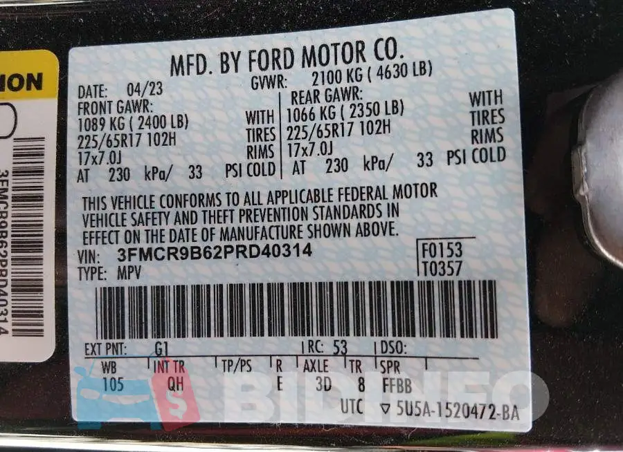 3FMCR9B62PRD40314 Photo# 9