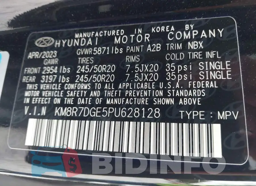 KM8R7DGE5PU628128 Photo# 9