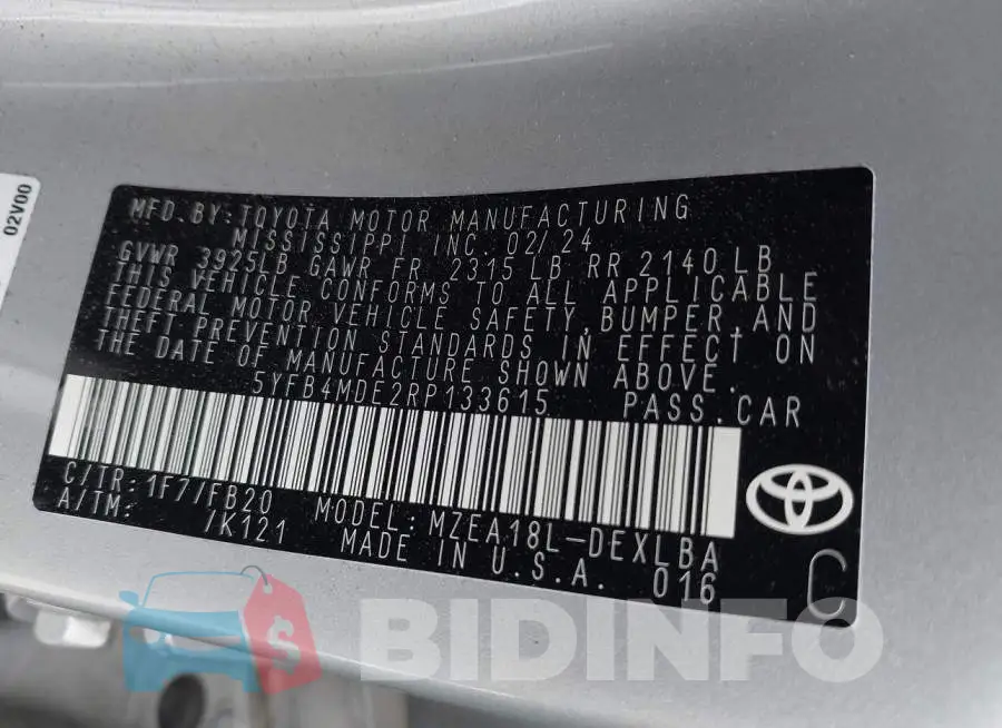5YFB4MDE2RP133615 Photo# 9
