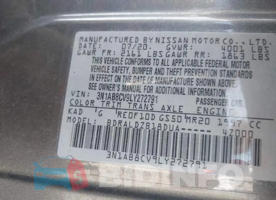 3N1AB8CV9LY272791 Photo# 9
