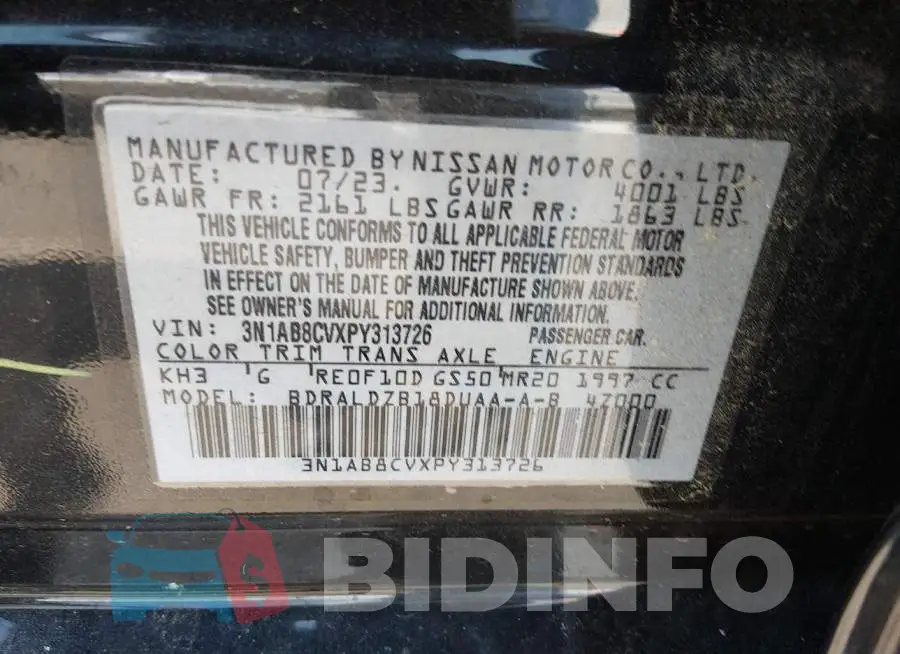 3N1AB8CVXPY313726 Photo# 9