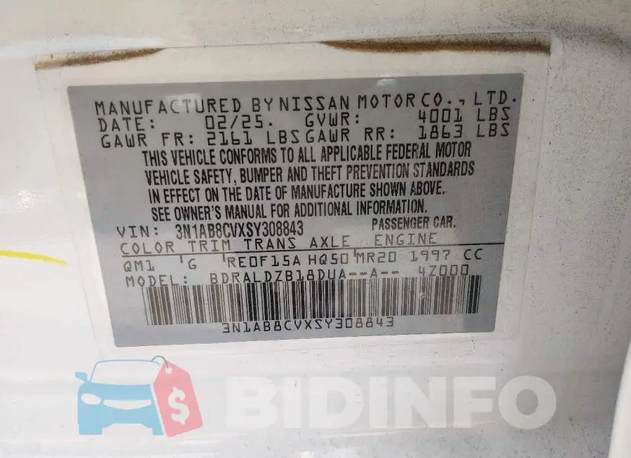 3N1AB8CVXSY308843 Photo# 9
