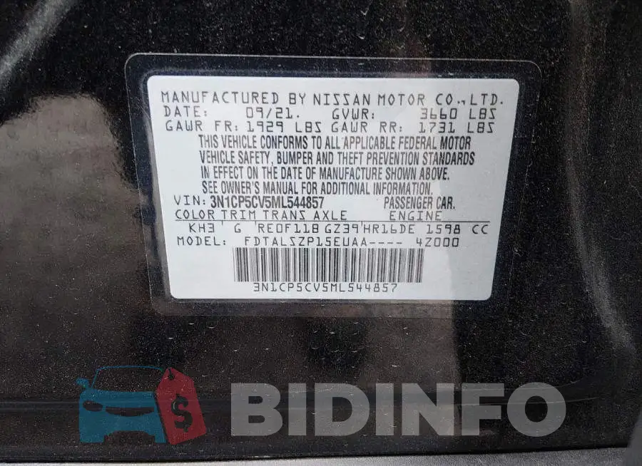 3N1CP5CV5ML544857 Photo# 9