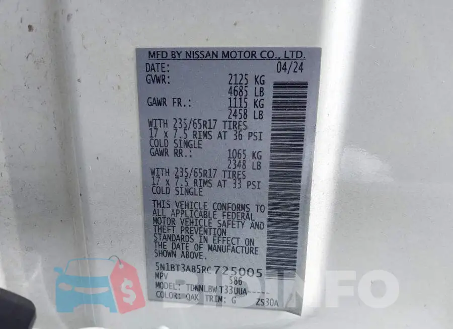 5N1BT3AB5RC725005 Photo# 9