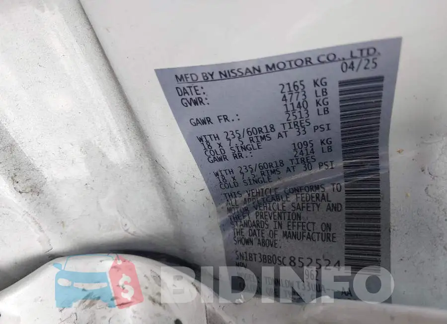 5N1BT3BB0SC852524 Photo# 9
