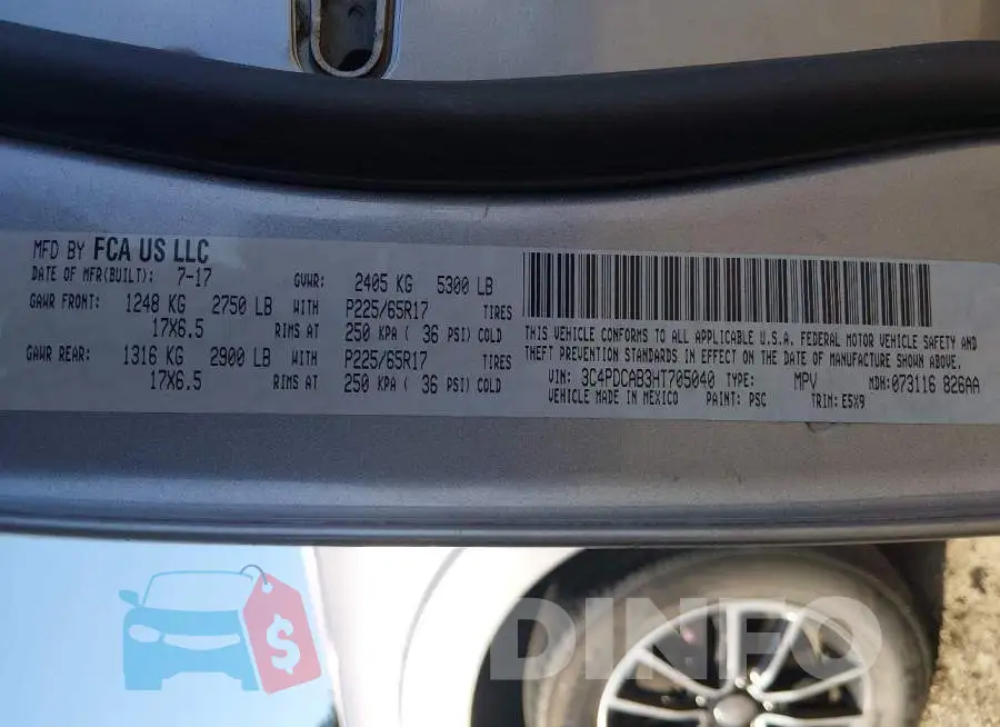 3C4PDCAB3HT705040 Photo# 9