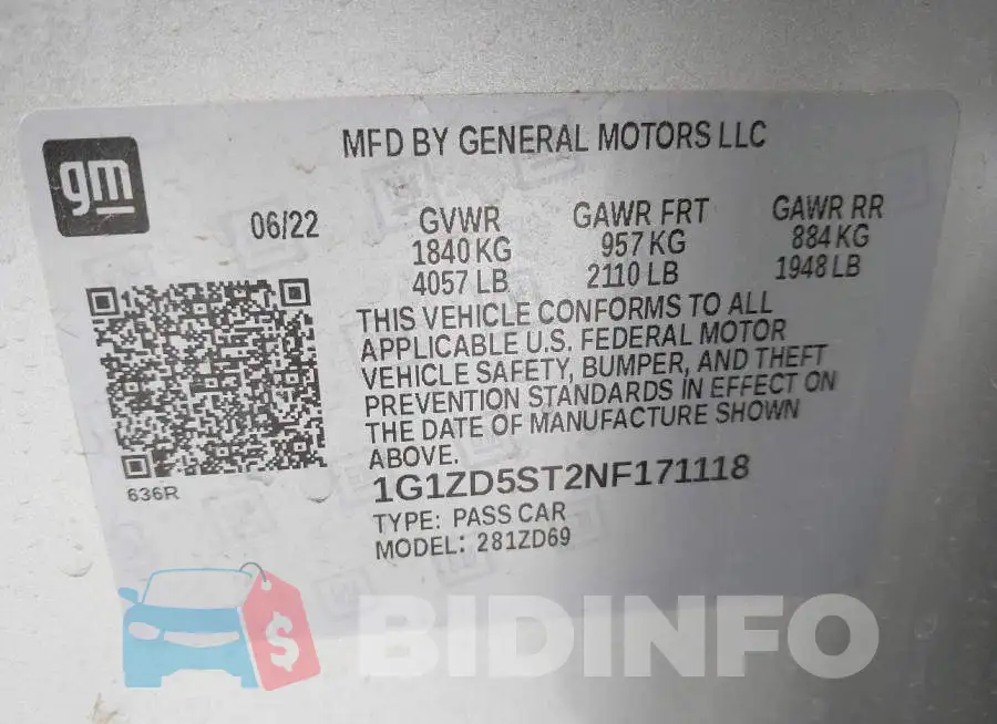 1G1ZD5ST2NF171118 Photo# 9