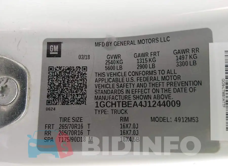 1GCHTBEA4J1244009 Photo# 9