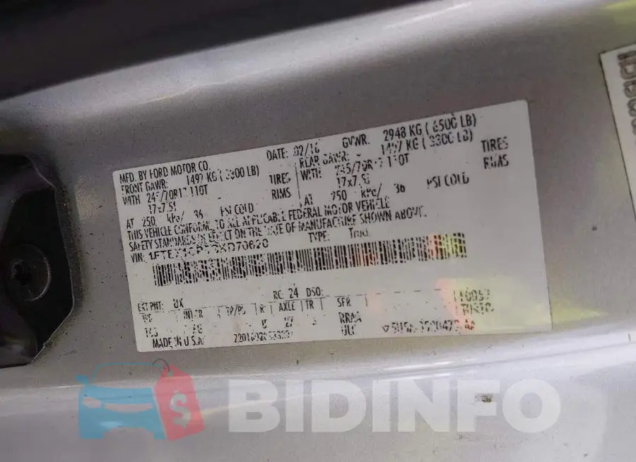 1FTEX1CP5GKD70620 Photo# 9