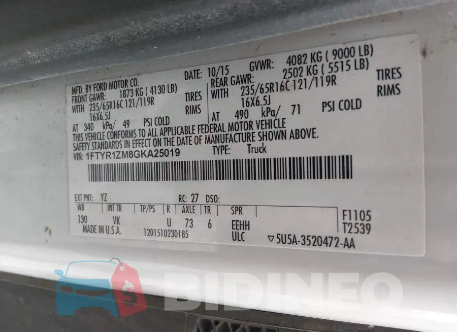1FTYR1ZM8GKA25019 Photo# 9
