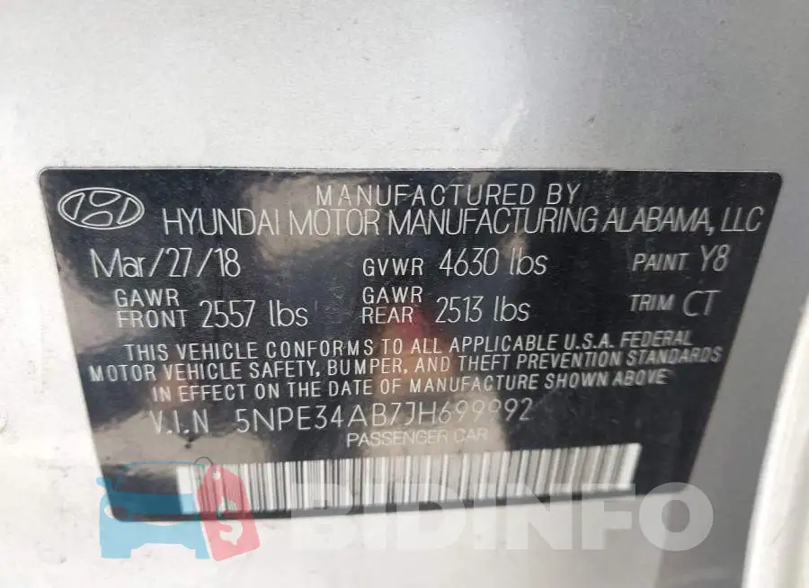 5NPE34AB7JH699992 Photo# 9