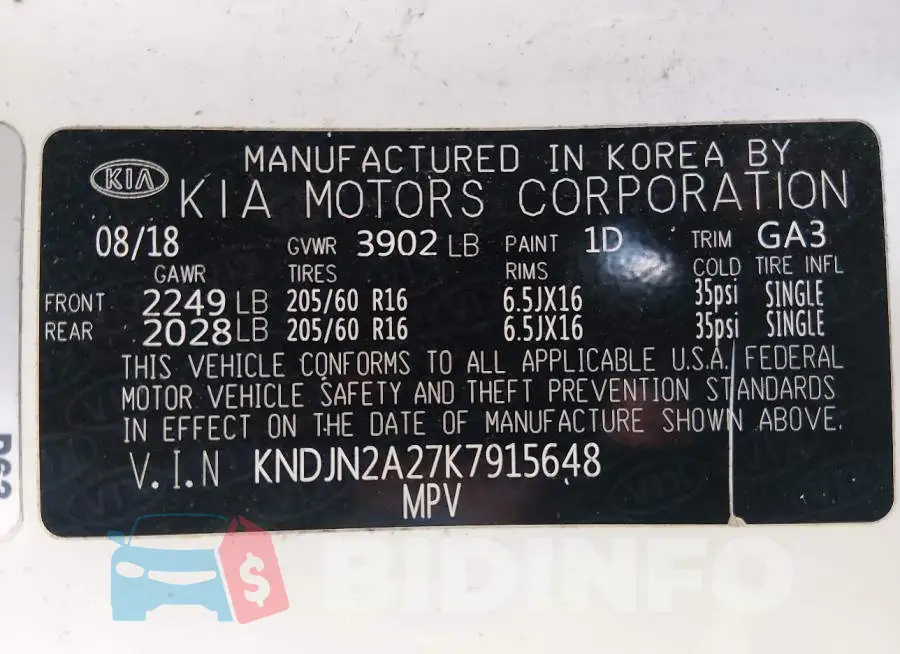 KNDJN2A27K7915648 Photo# 9