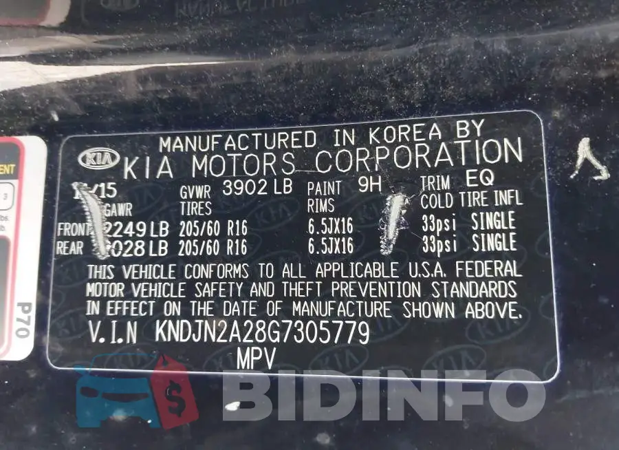 KNDJN2A28G7305779 Photo# 9