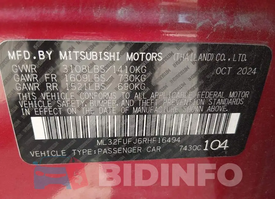 ML32FUFJ6RHF16494 Photo# 9