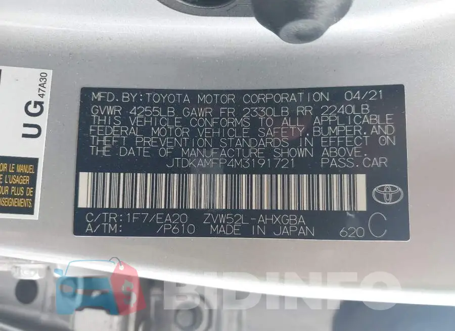 JTDKAMFP4M3191721 Photo# 9