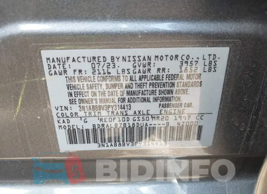 3N1AB8BV3PY314413 Photo# 9