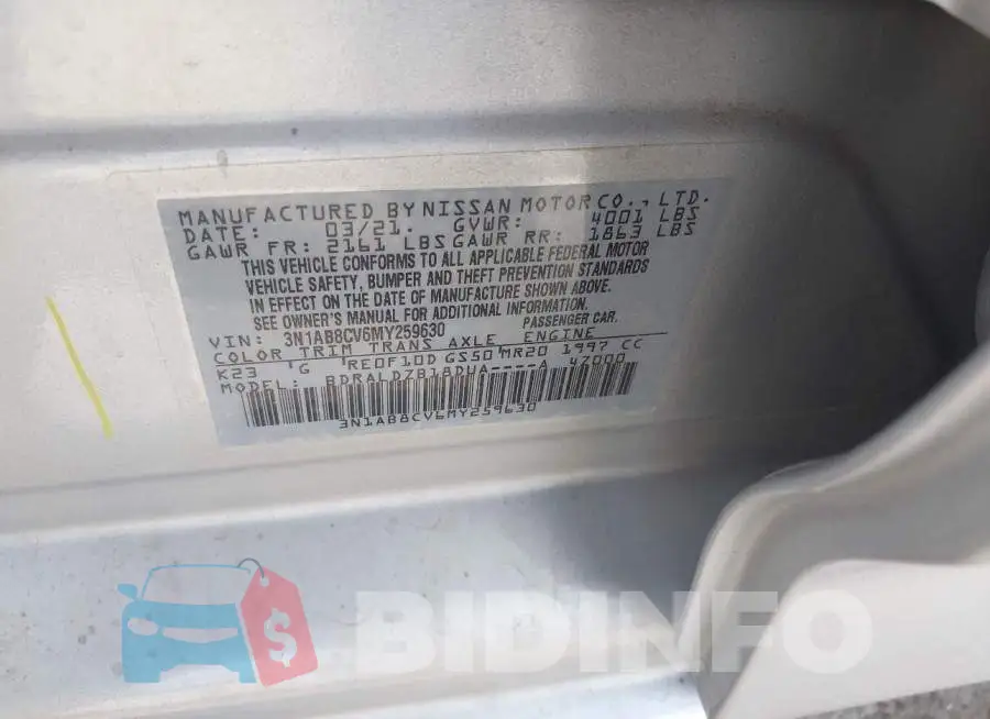3N1AB8CV6MY259630 Photo# 9
