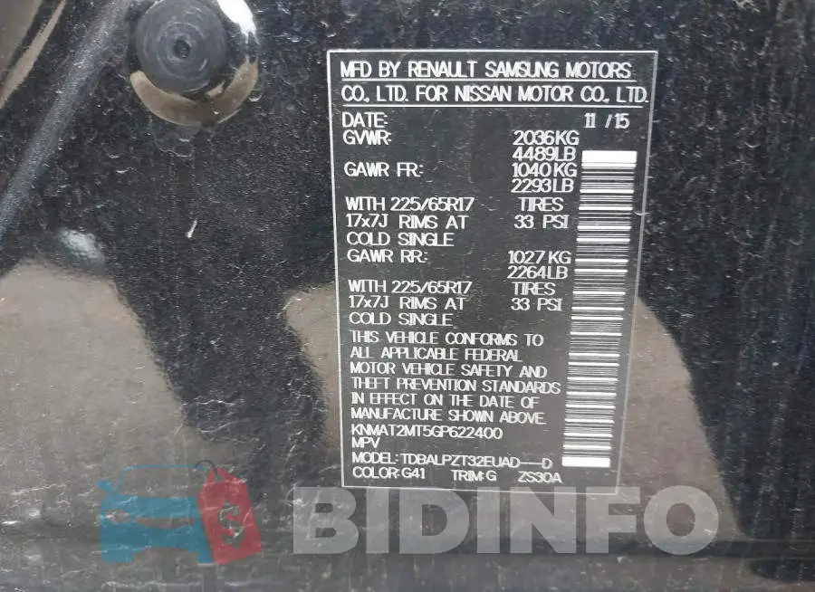 KNMAT2MT5GP622400 Photo# 9