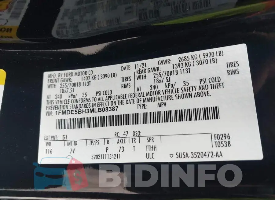 1FMDE5BH3MLB08387 Photo# 9