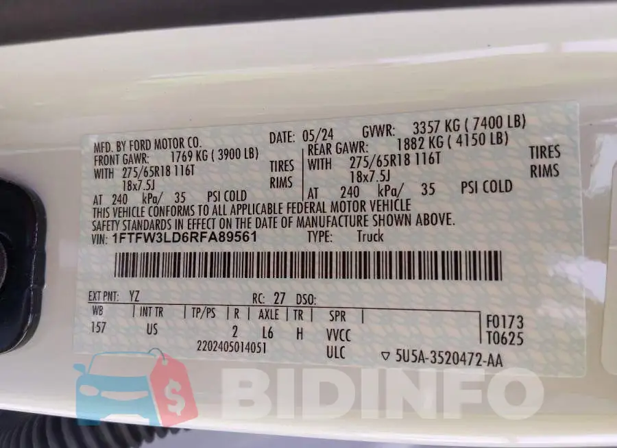 1FTFW3LD6RFA89561 Photo# 9