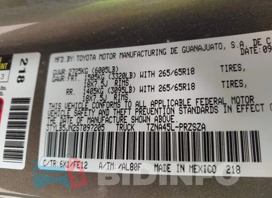 3TYLB5JN2ST097205 Photo# 9