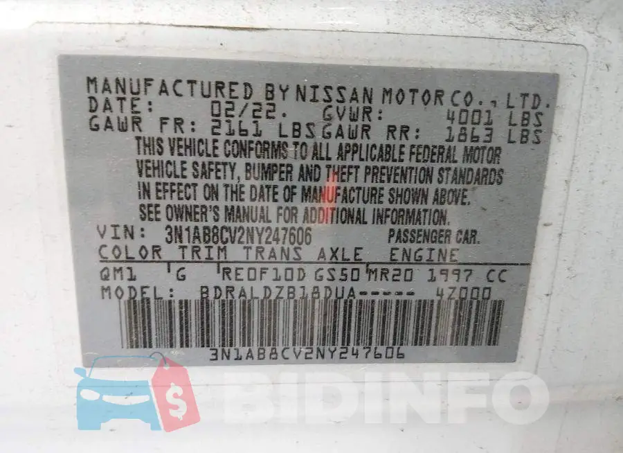 3N1AB8CV2NY247606 Photo# 9