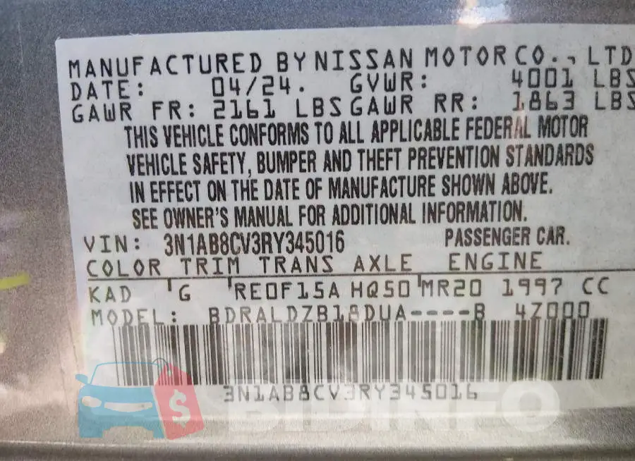 3N1AB8CV3RY345016 Photo# 9