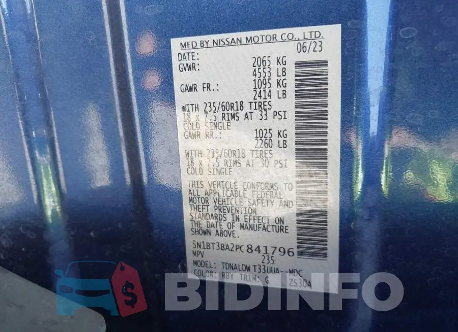 5N1BT3BA2PC841796 Photo# 9