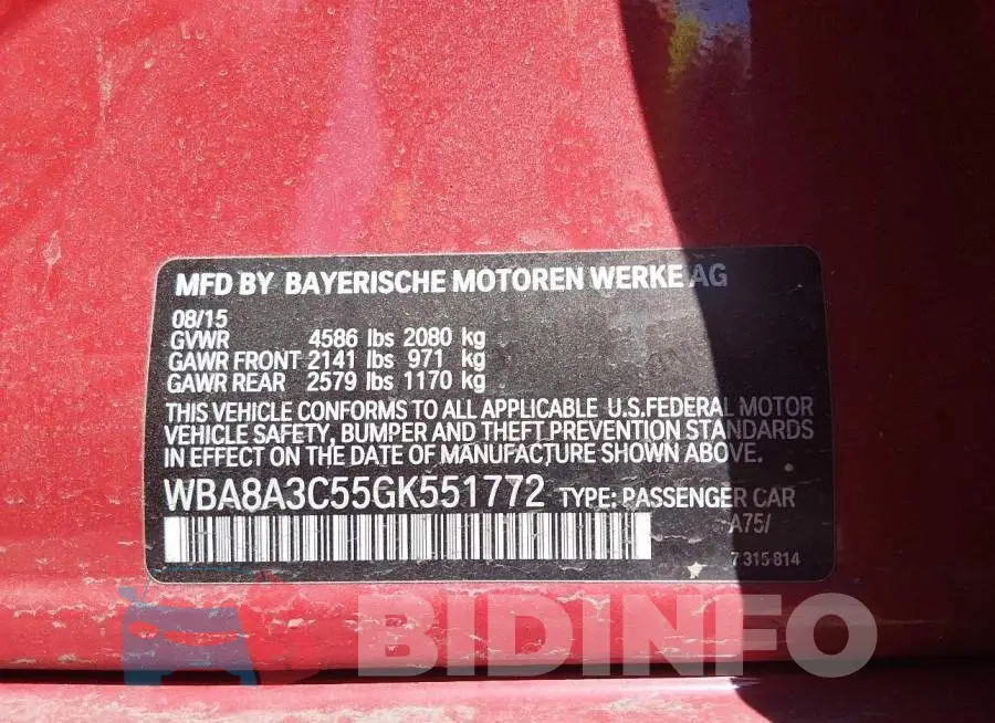 WBA8A3C55GK551772 Photo# 9
