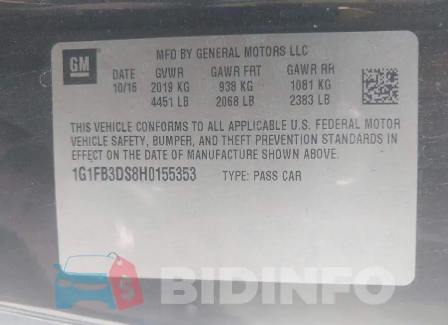 1G1FB3DS8H0155353 Photo# 9
