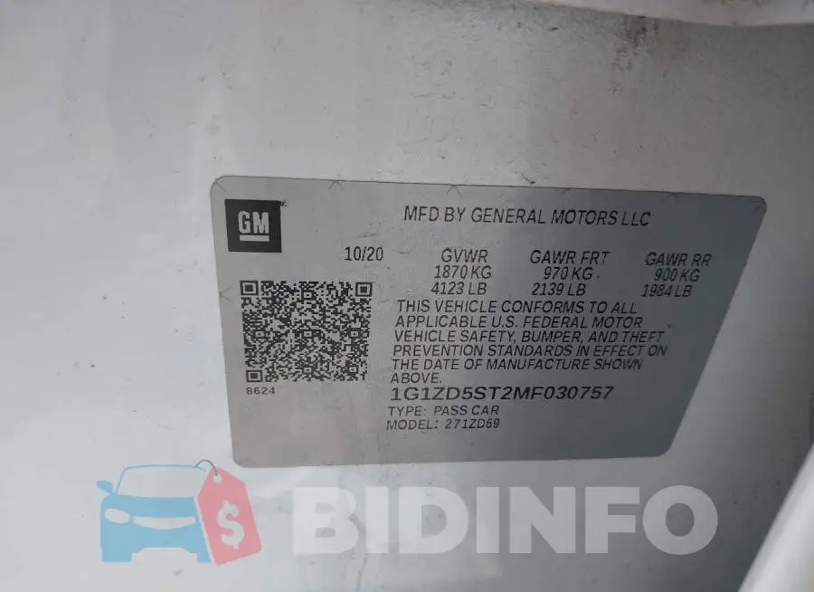 1G1ZD5ST2MF030757 Photo# 9