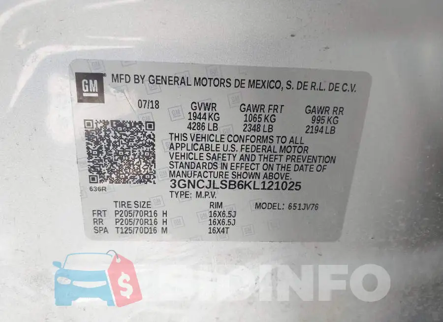 3GNCJLSB6KL121025 Photo# 9