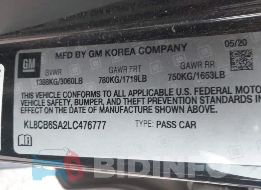 KL8CB6SA2LC476777 Photo# 9