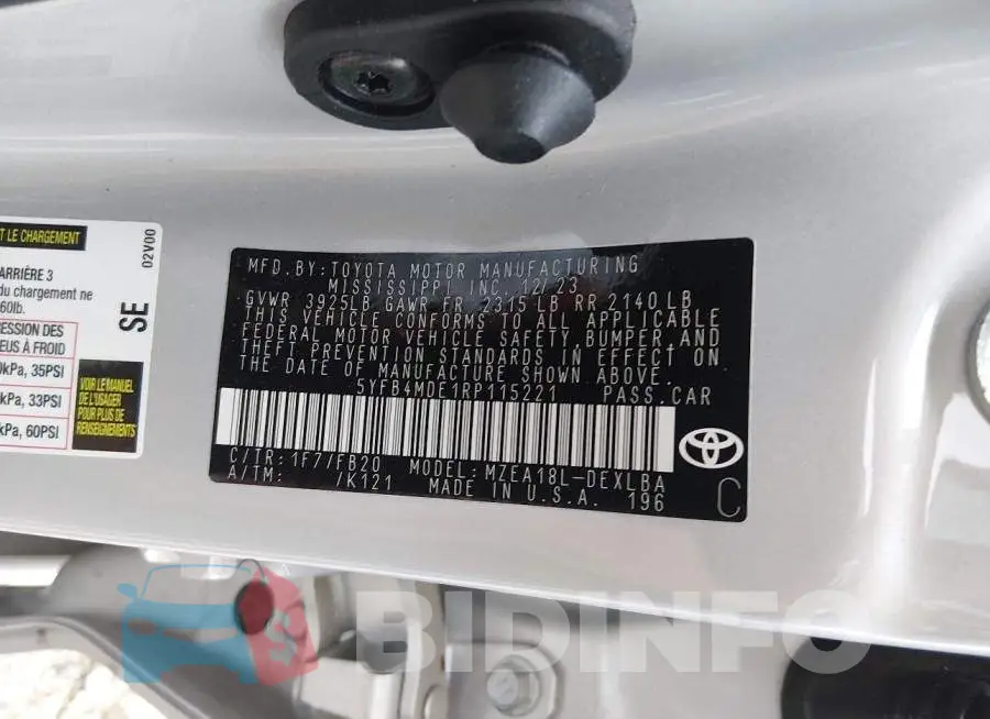 5YFB4MDE1RP115221 Photo# 9