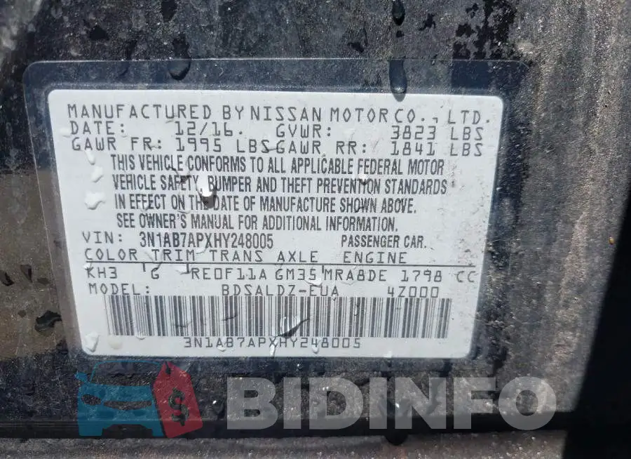 3N1AB7APXHY248005 Photo# 9
