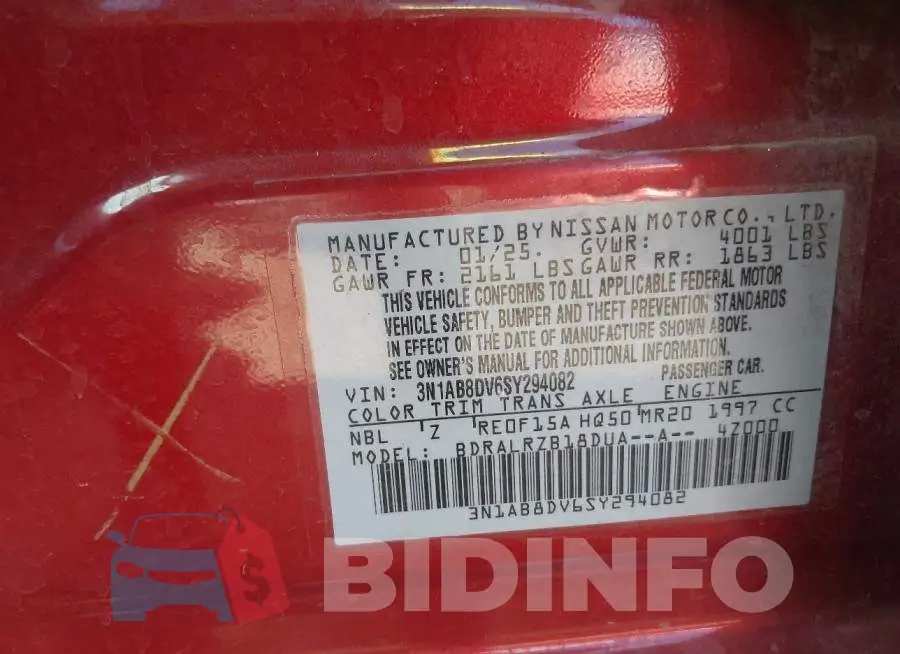 3N1AB8DV6SY294082 Photo# 9