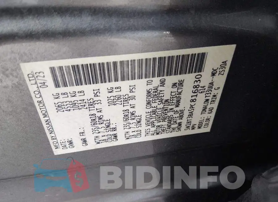 5N1BT3BA5PC816830 Photo# 9