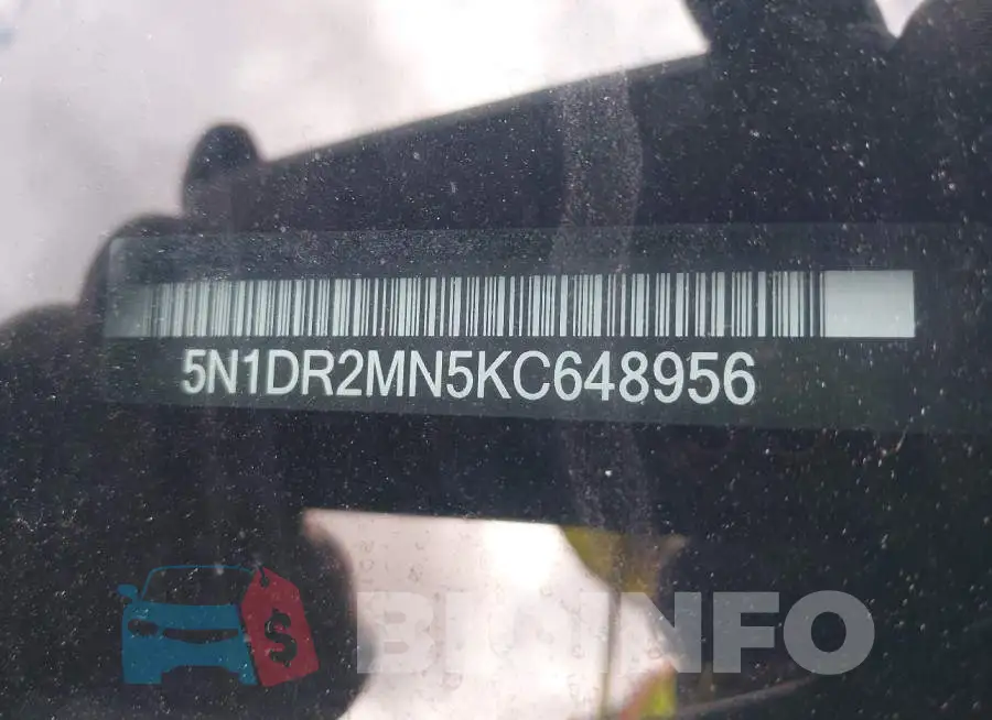 5N1DR2MN5KC648956 Photo# 9