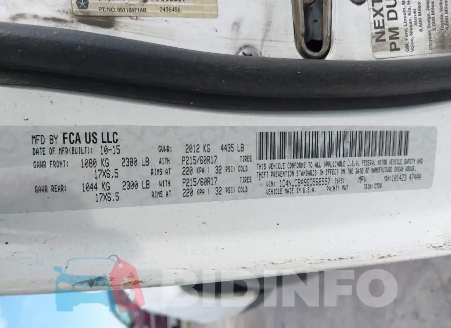 1C4NJCBA9GD568597 Photo# 9