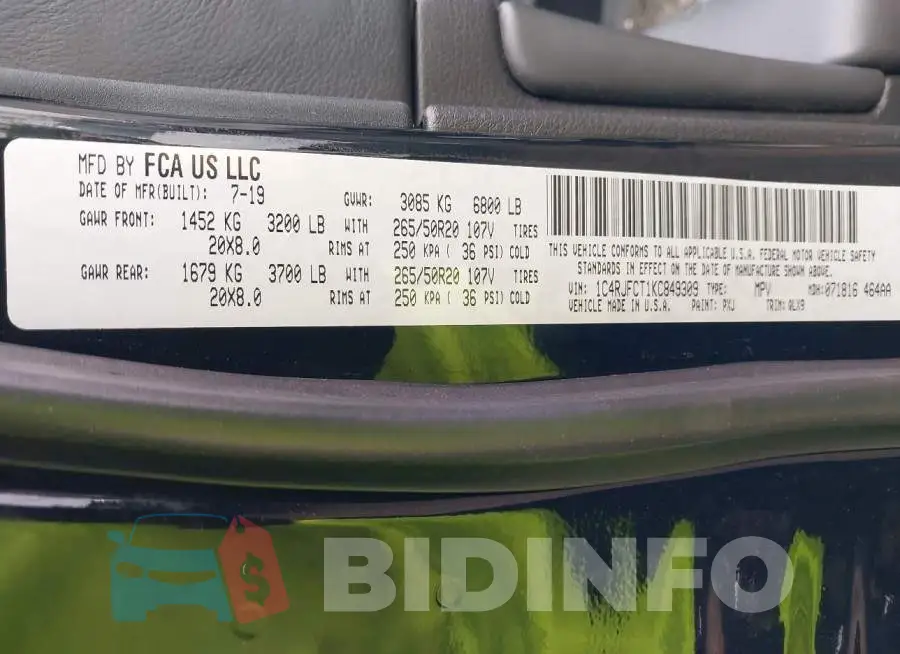 1C4RJFCT1KC849309 Photo# 9