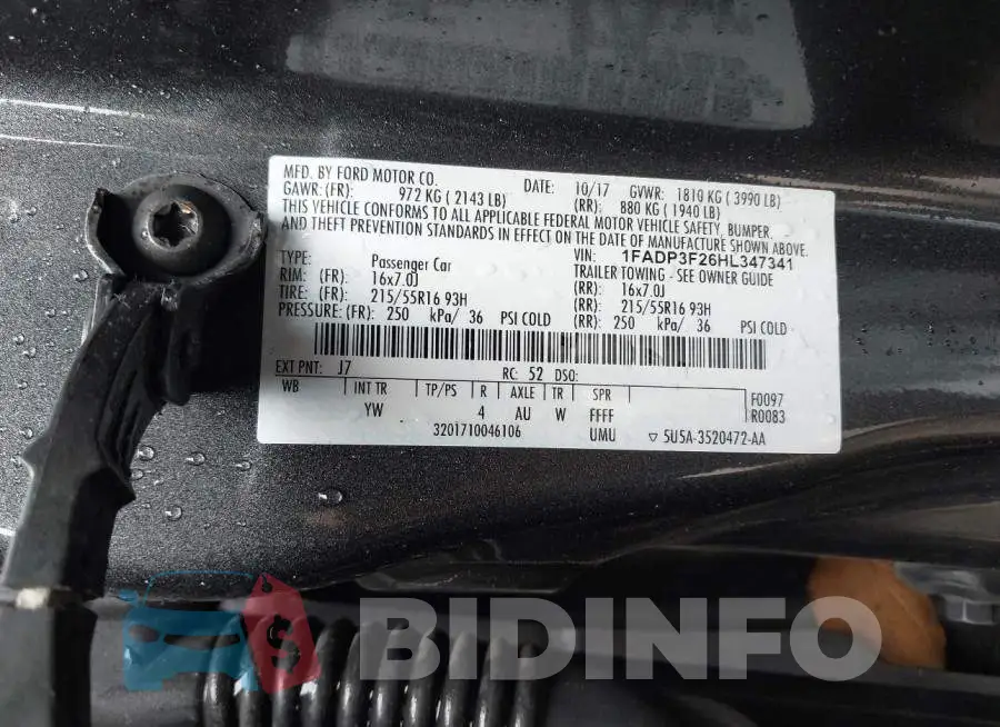 1FADP3F26HL347341 Photo# 9