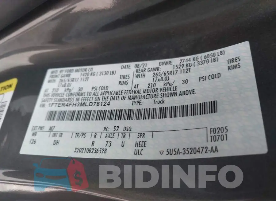 1FTER4FH3MLD78124 Photo# 9