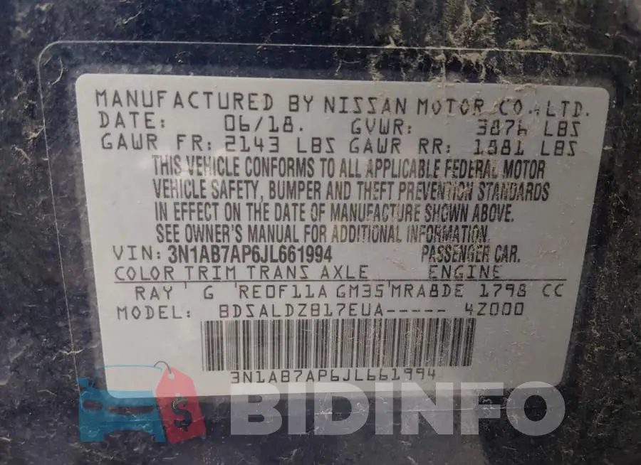 3N1AB7AP6JL661994 Photo# 9