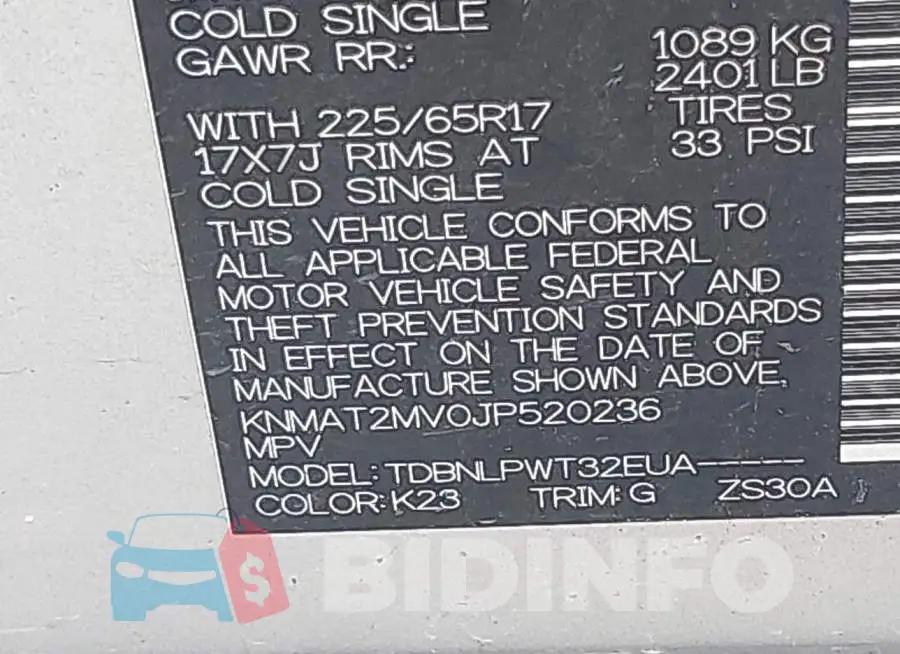 KNMAT2MV0JP520236 Photo# 9