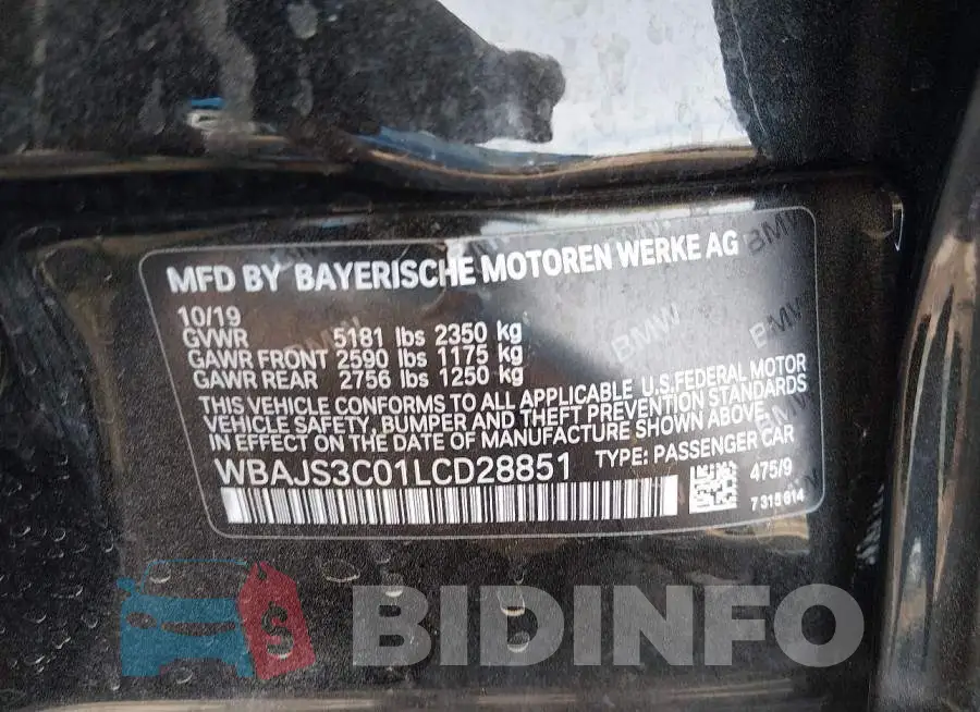 WBAJS3C01LCD28851 Photo# 9
