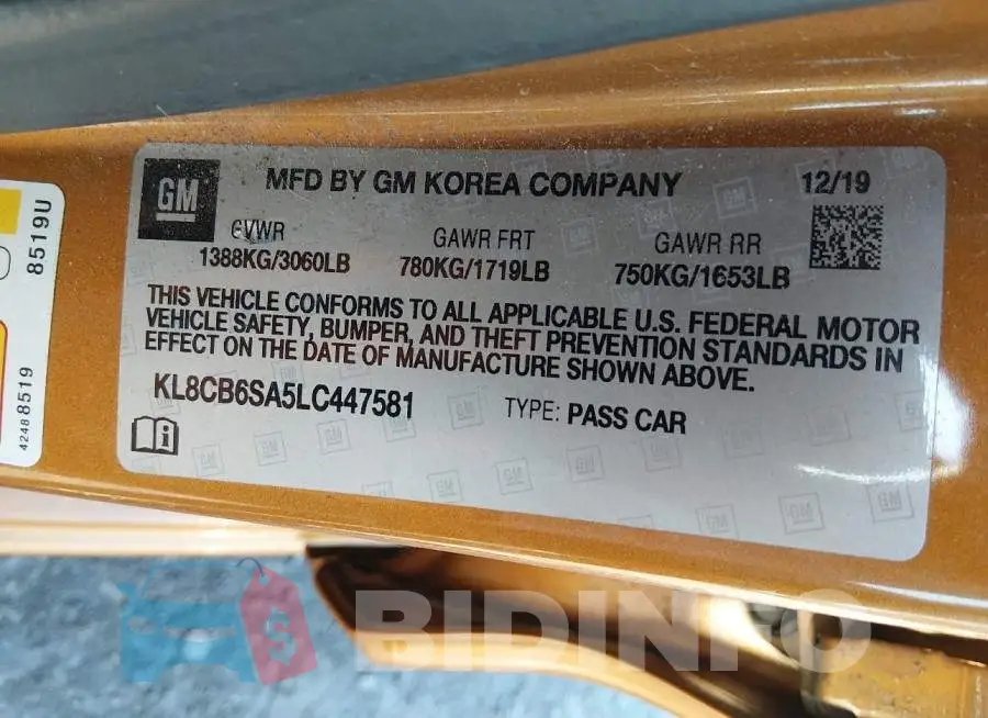 KL8CB6SA5LC447581 Photo# 9