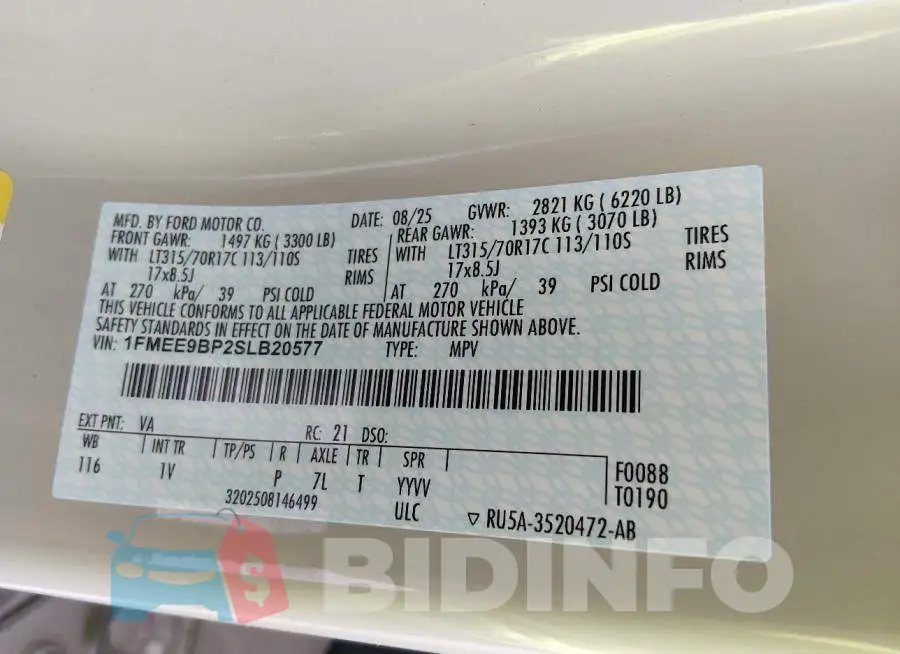 1FMEE9BP2SLB20577 Photo# 9