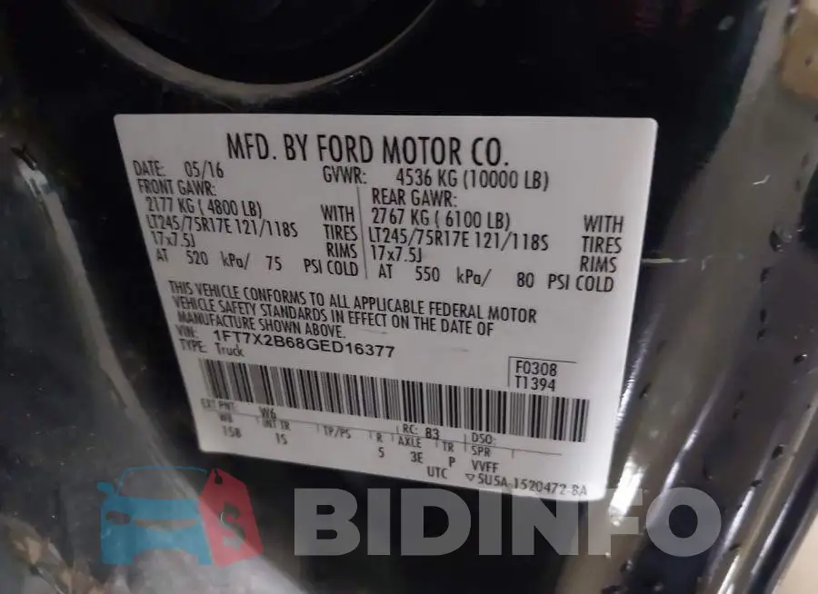 1FT7X2B68GED16377 Photo# 9